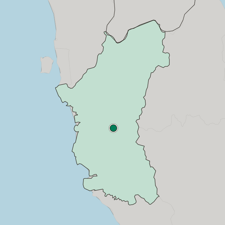 Map showing Ipoh — In Perak