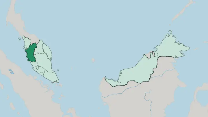 Map of Perak in Malaysia