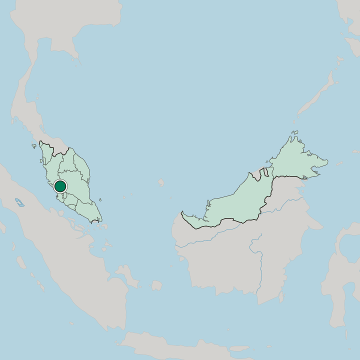 Map showing Tanjong Malim — In Malaysia