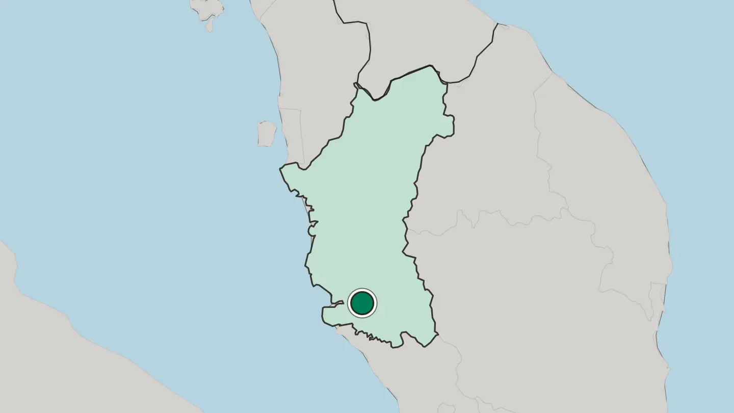 Map of Teluk Intan in Malaysia