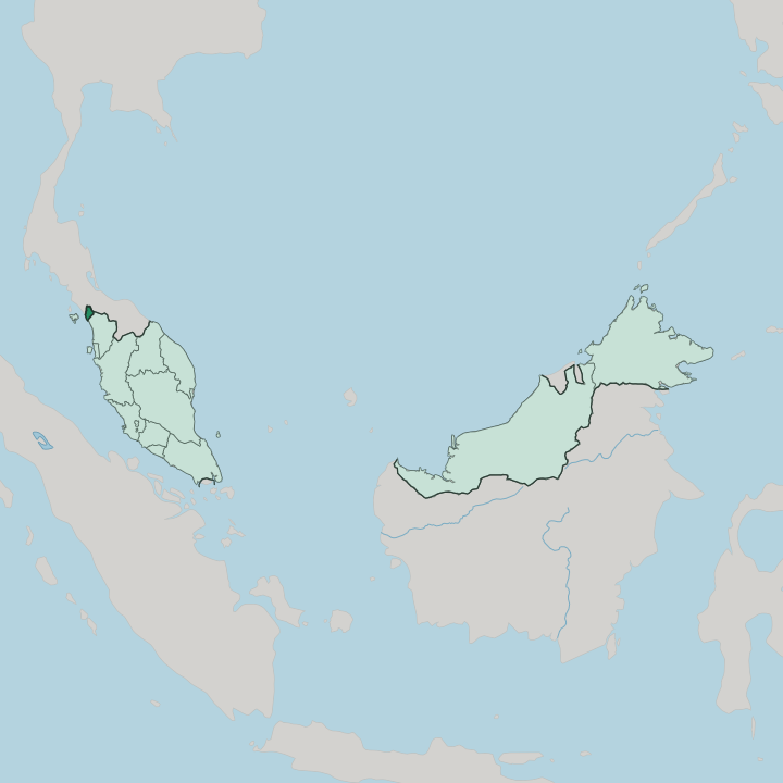 Map showing Perlis — In Malaysia