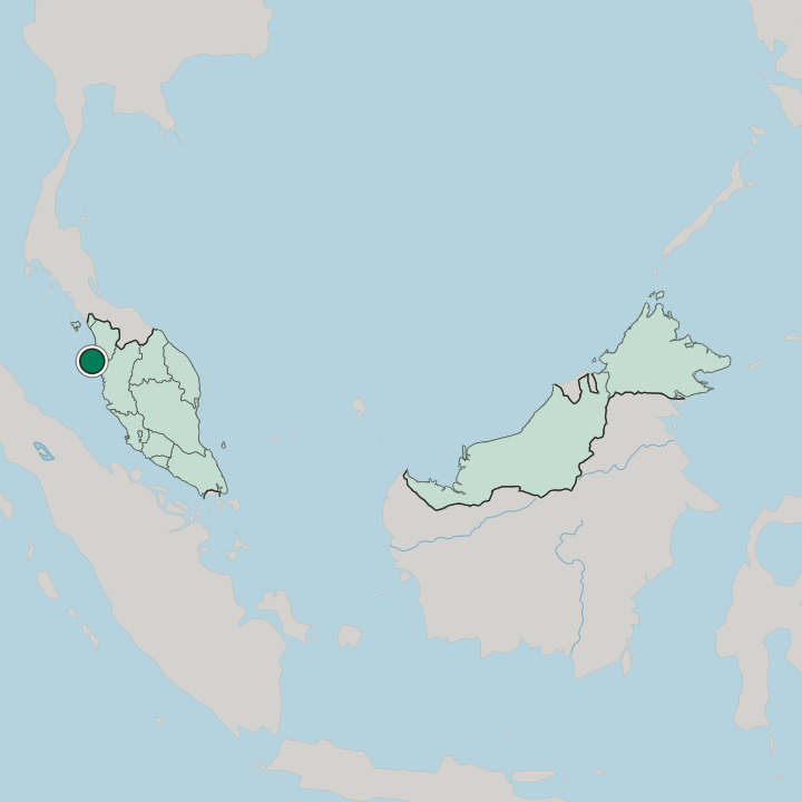 Map showing Bayan Lepas — In Malaysia