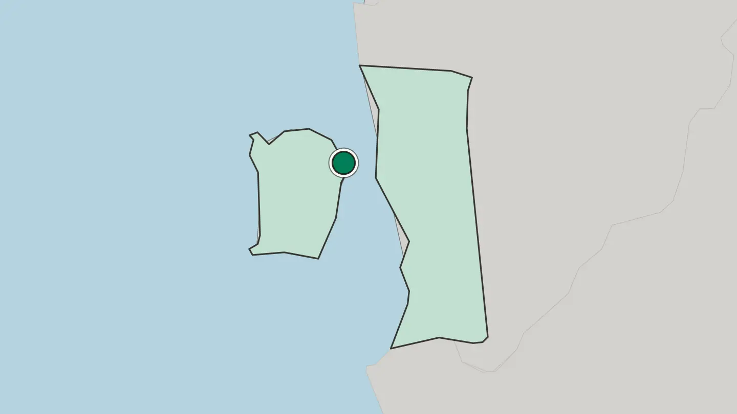 Map of George Town in Malaysia