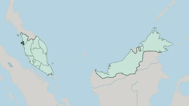 Map of Pulau Pinang in Malaysia