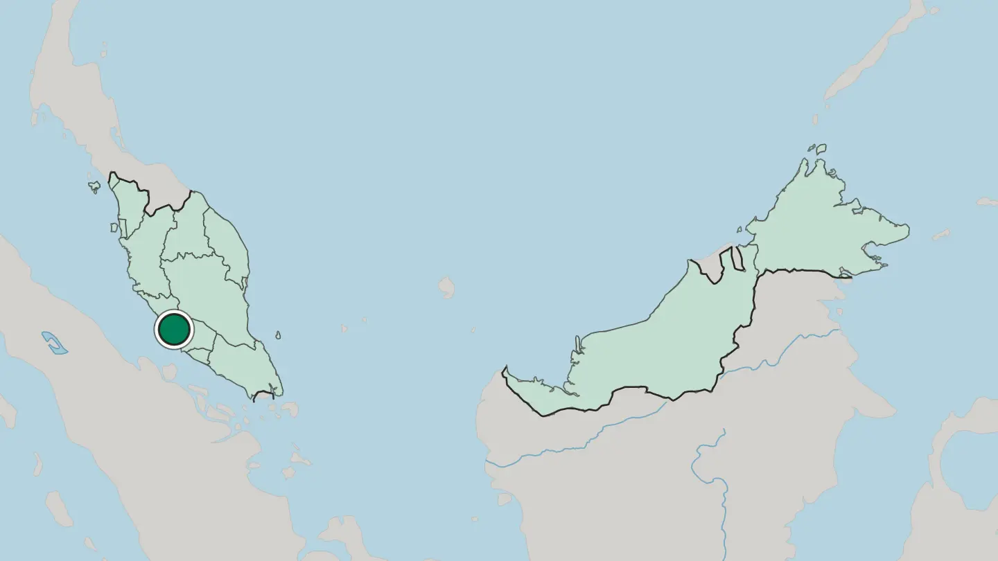Map of Putrajaya in Malaysia