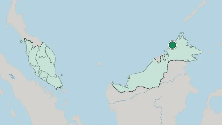 Map of Kota Kinabalu in Malaysia
