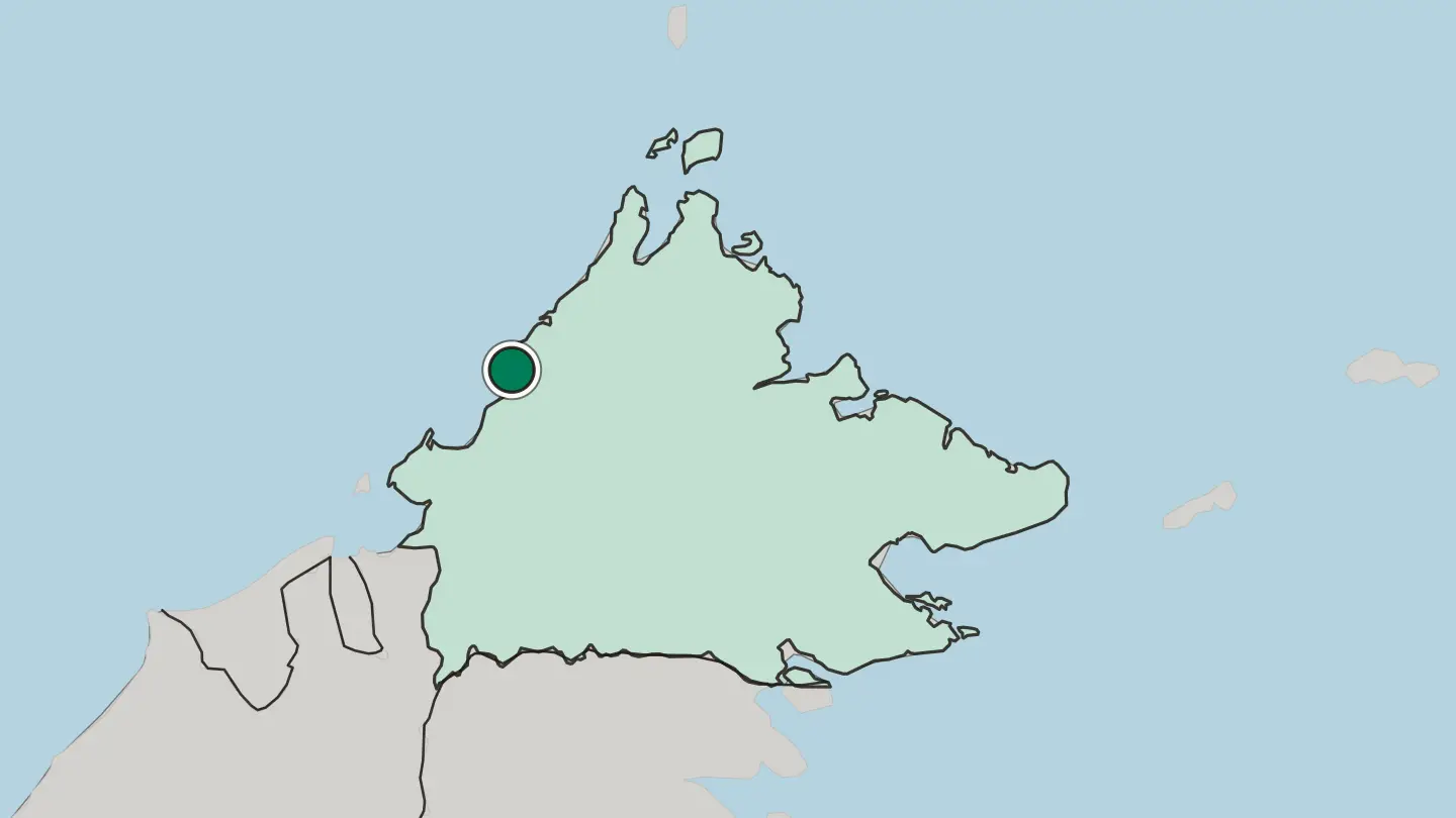Map of Kota Kinabalu in Malaysia