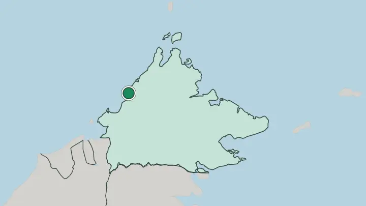 Map of Kota Kinabalu in Malaysia
