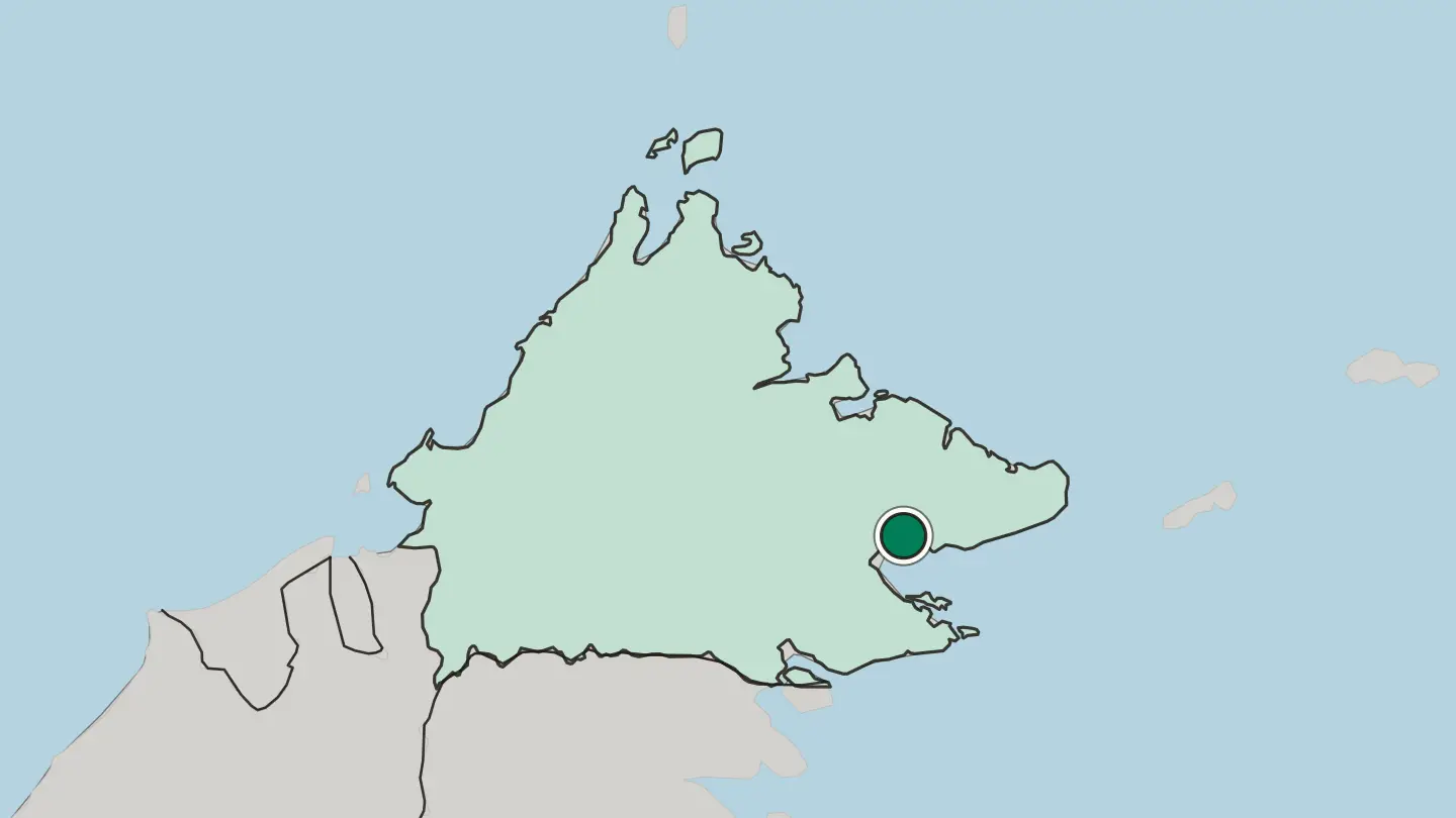 Map of Lahad Datu in Malaysia