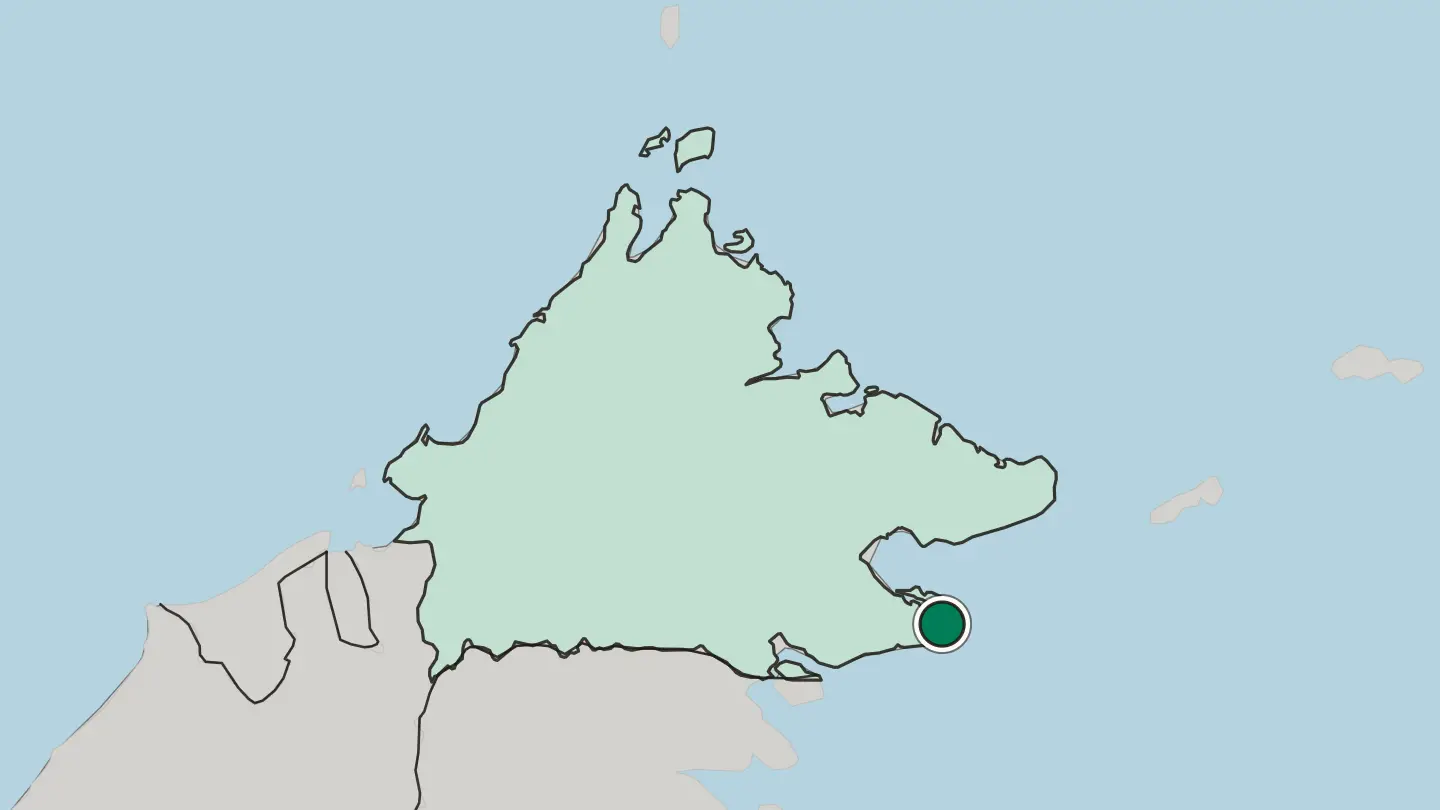 Map of Semporna in Malaysia
