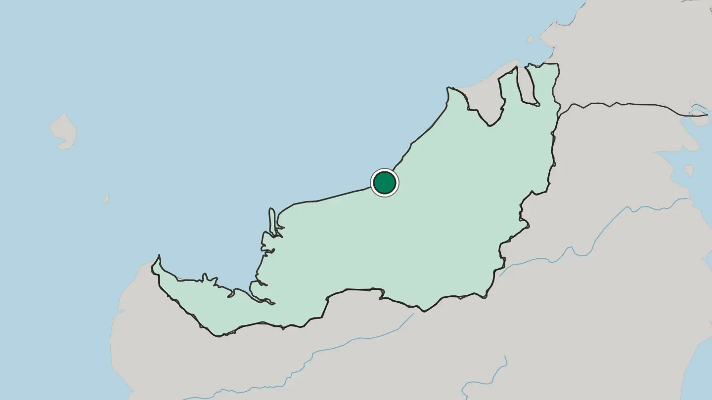 Map of Bintulu in Malaysia