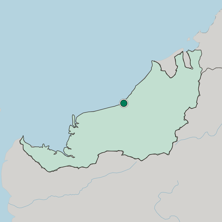 Map showing Bintulu — In Sarawak