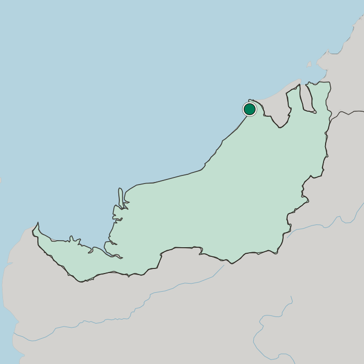 Map showing Miri — In Sarawak