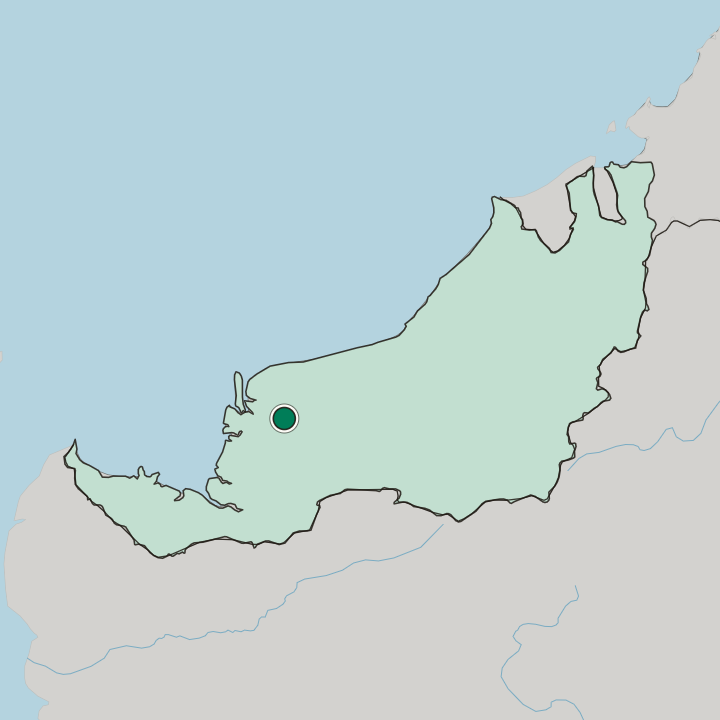 Map showing Sibu — In Sarawak