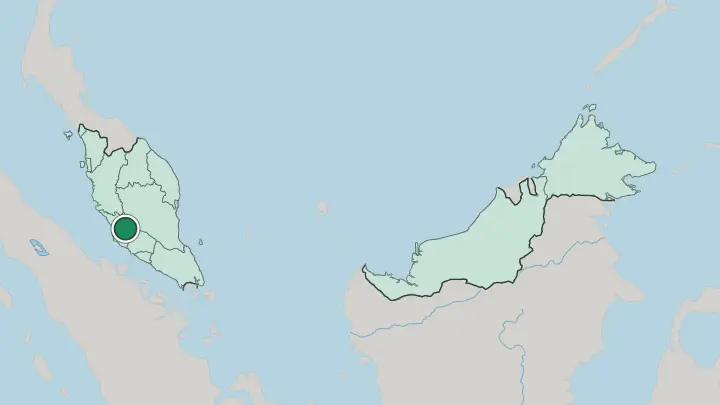 Map of Batu Caves in Malaysia