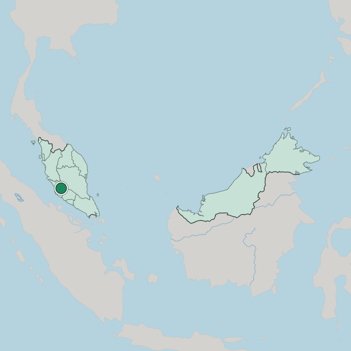 Map showing Batu Caves — In Malaysia