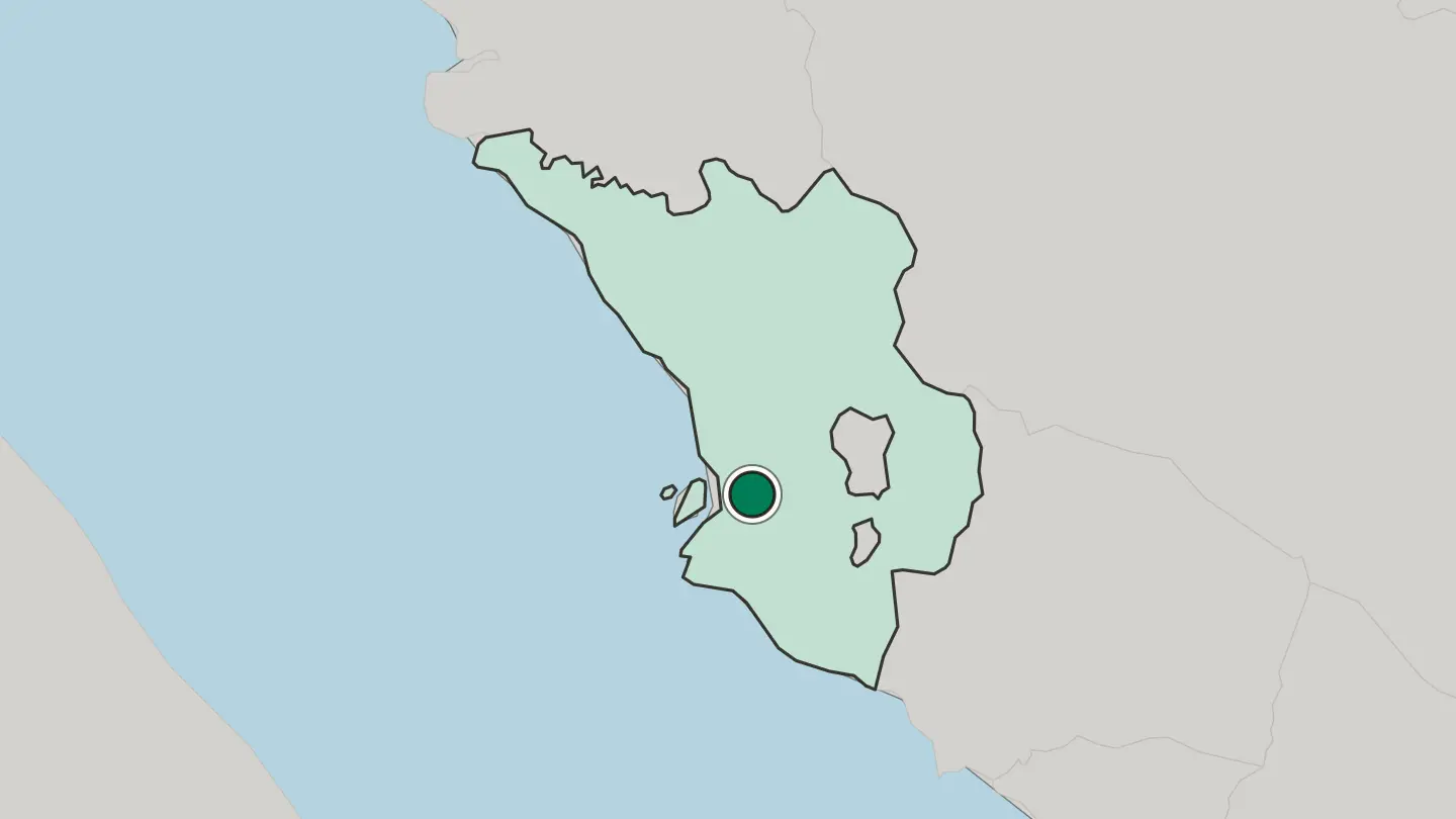 Map of Klang in Malaysia
