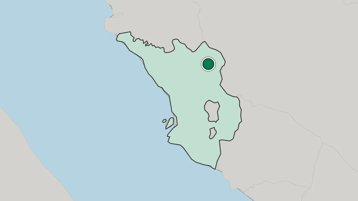 Map of Kuala Kubu Baharu in Malaysia