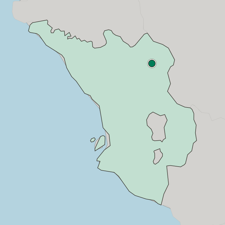 Map showing Kuala Kubu Baharu — In Selangor