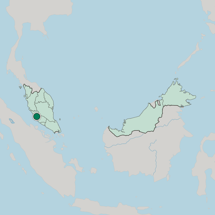 Map showing Petaling Jaya — In Malaysia
