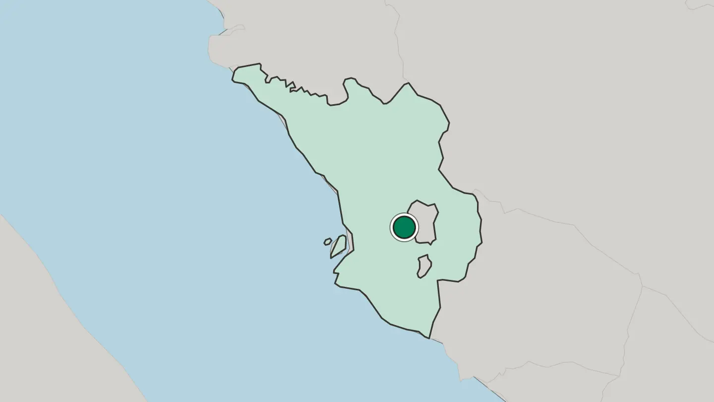 Map of Petaling Jaya in Malaysia