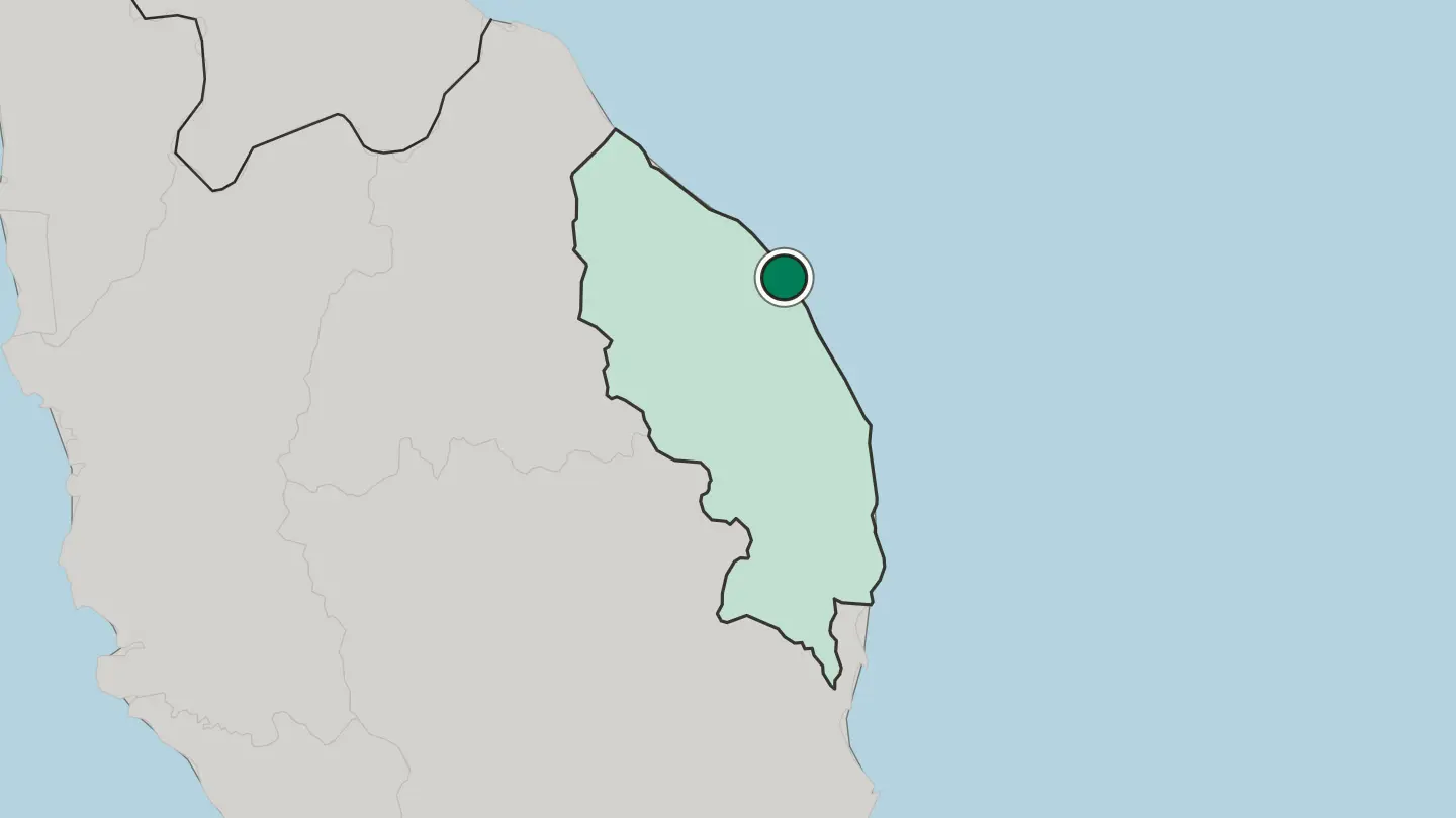 Map of Kuala Terengganu in Malaysia