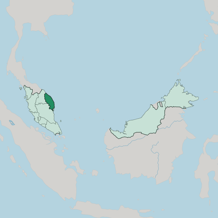 Map showing Terengganu — In Malaysia