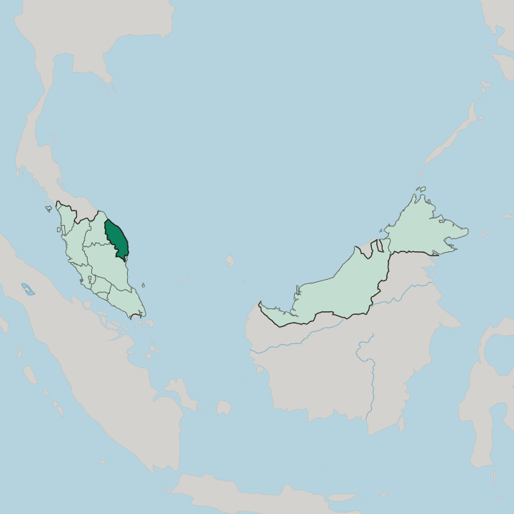 Map showing Terengganu — In Malaysia