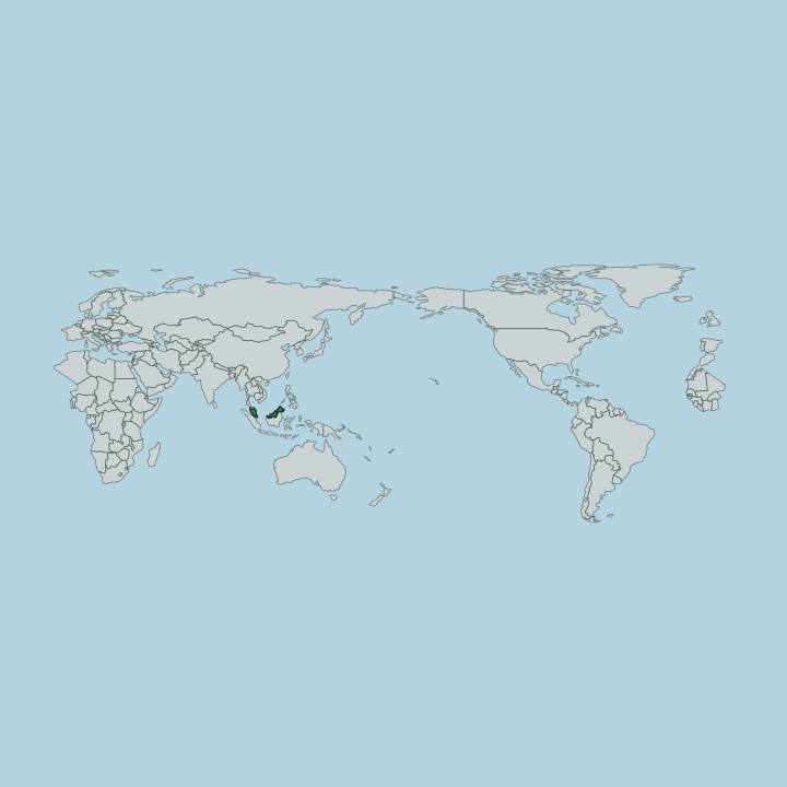 Map showing Malaysia — Worldwide