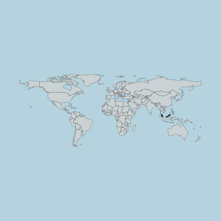 Map showing Malaysia — Worldwide