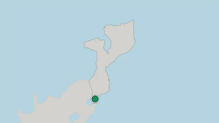 Map of Maputo in Mozambique
