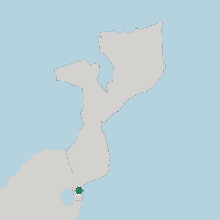 Map showing Maputo — In Mozambique