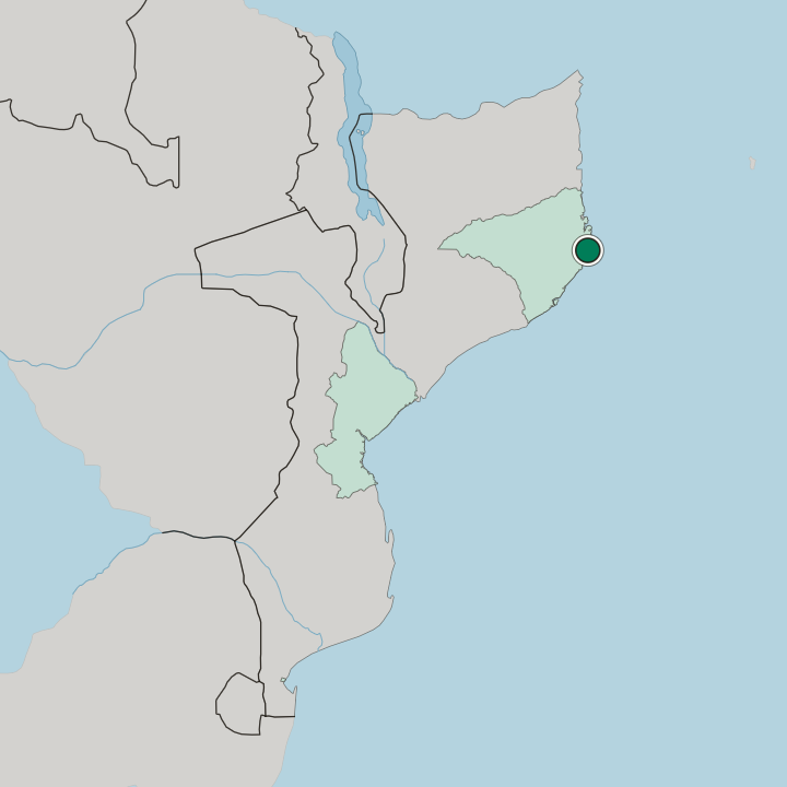Map showing Mozambique — In Mozambique