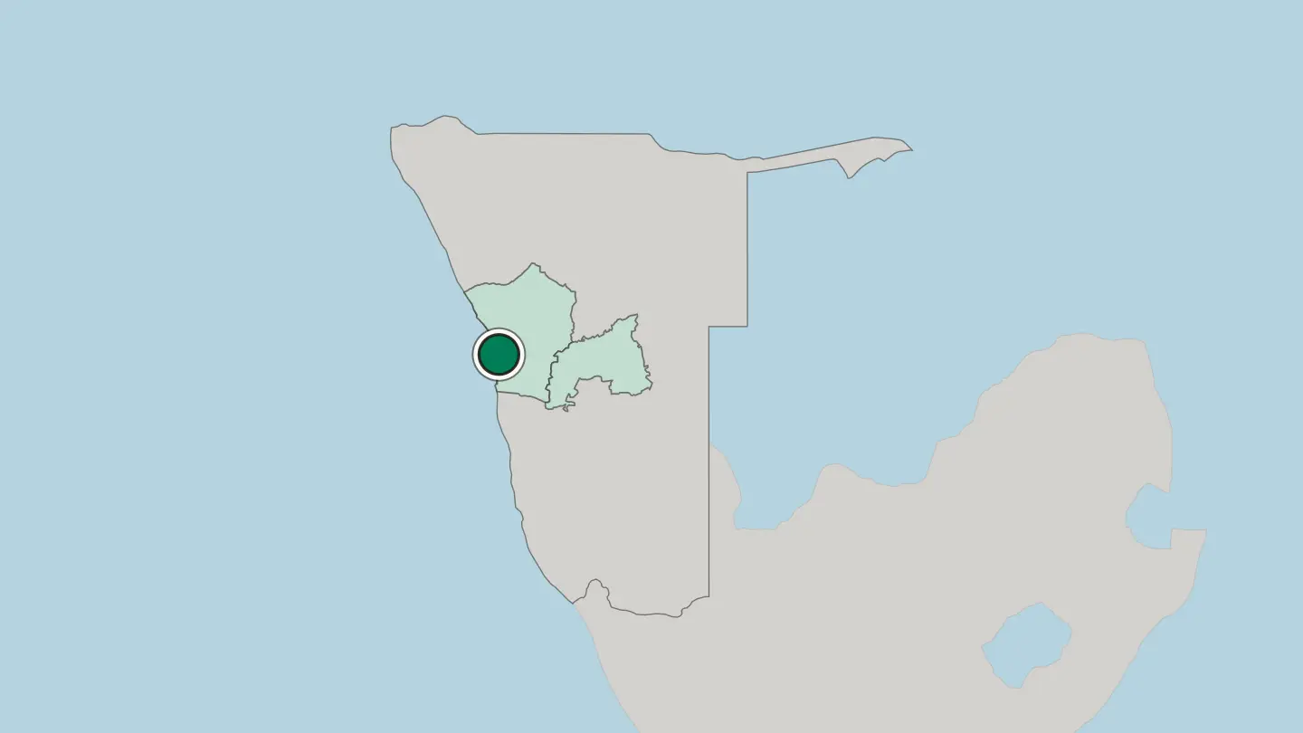 Map of Swakopmund in Namibia