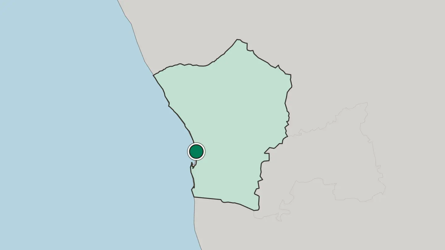 Map of Swakopmund in Namibia