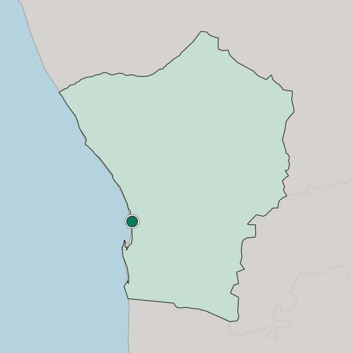 Map showing Swakopmund — In Erongo