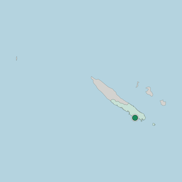 Map showing Nouméa — In New Caledonia