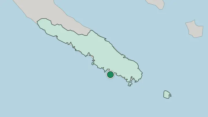Map of Nouméa in New Caledonia