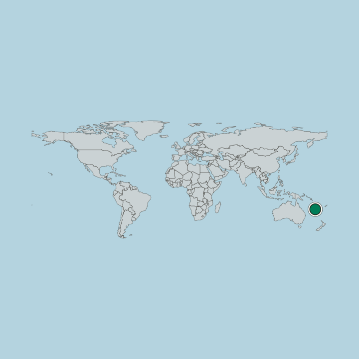 Map showing New Caledonia — Worldwide