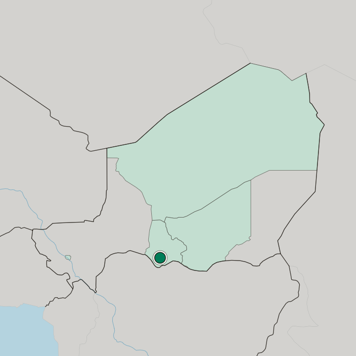 Map showing Maradi — In Niger