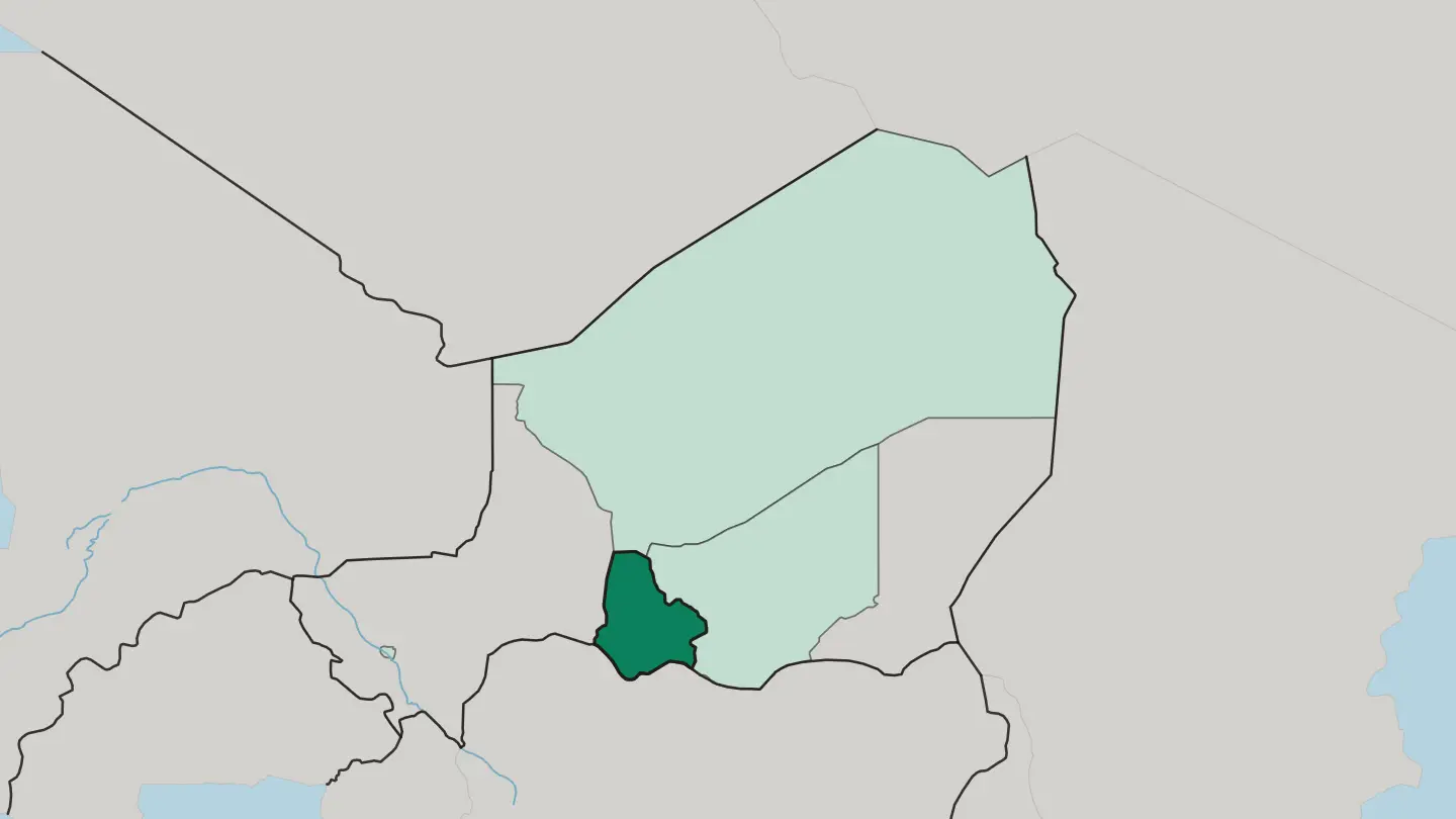 Map of Maradi in Niger