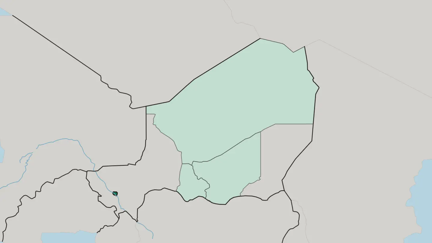 Map of Niamey in Niger
