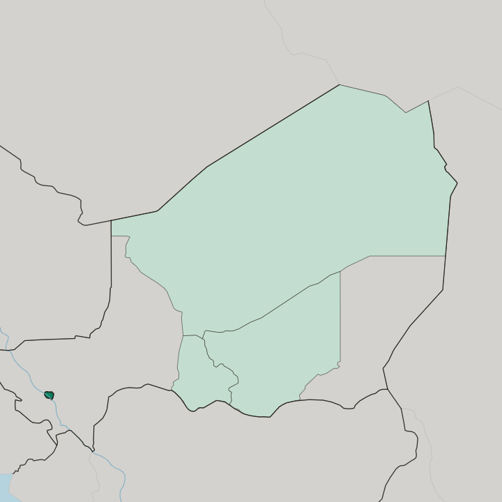 Map showing Niamey — In Niger
