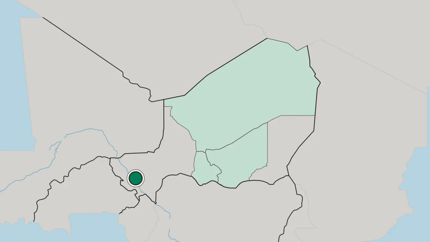 Map of Niamey in Niger