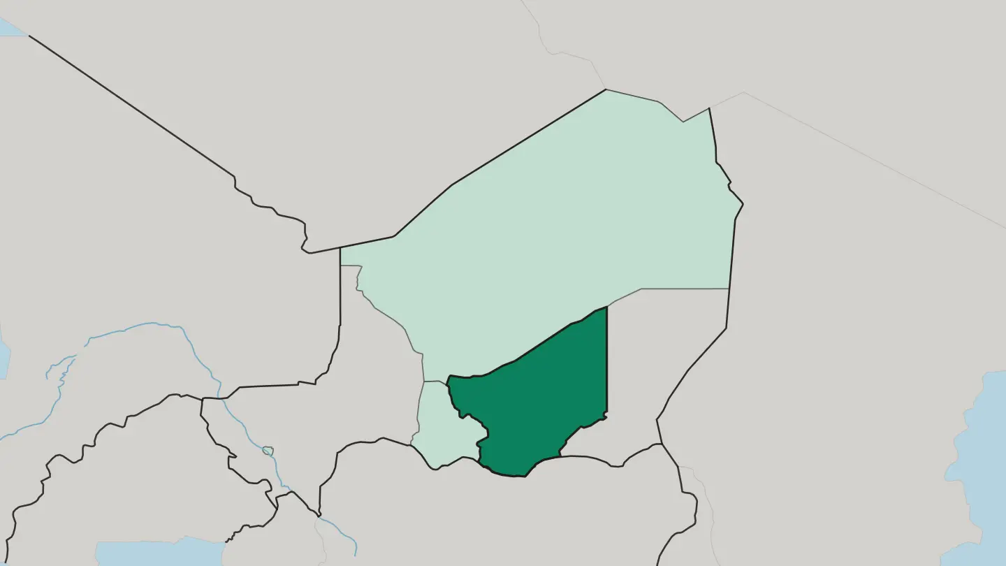 Map of Zinder in Niger