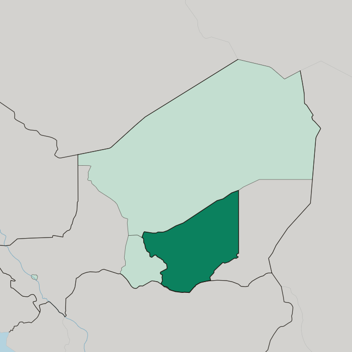 Map showing Zinder — In Niger