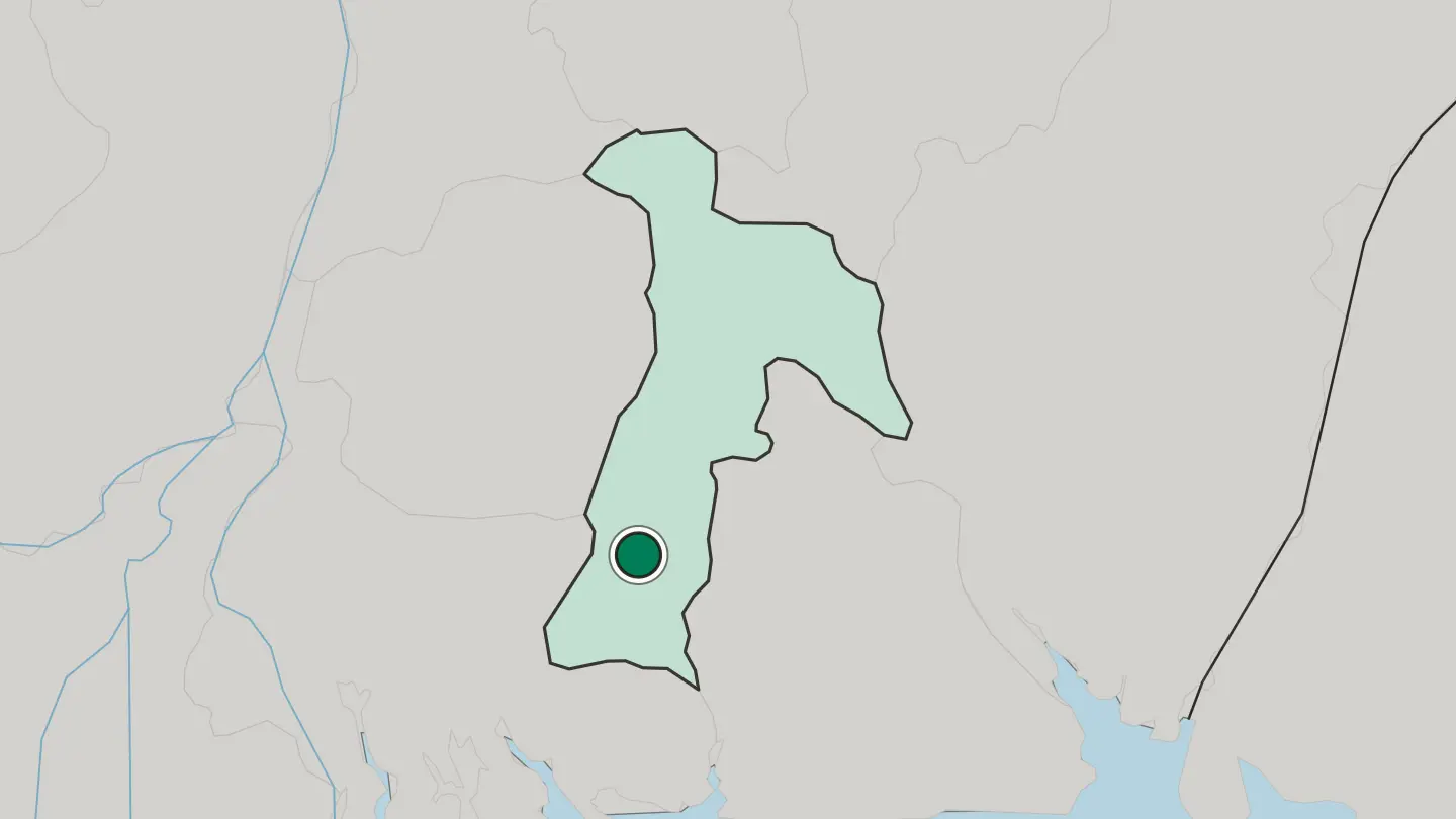 Map of Aba in Nigeria