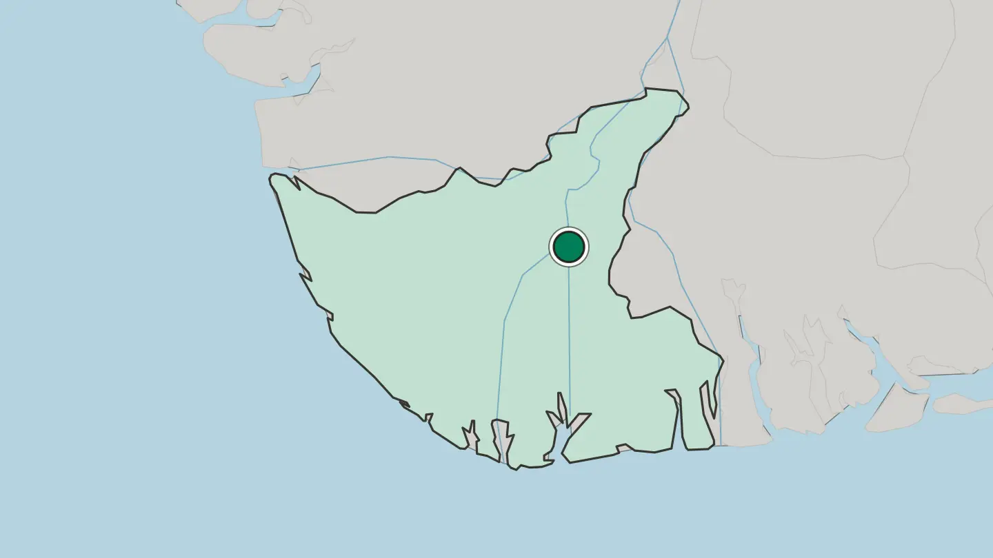 Map of Yenagoa in Nigeria