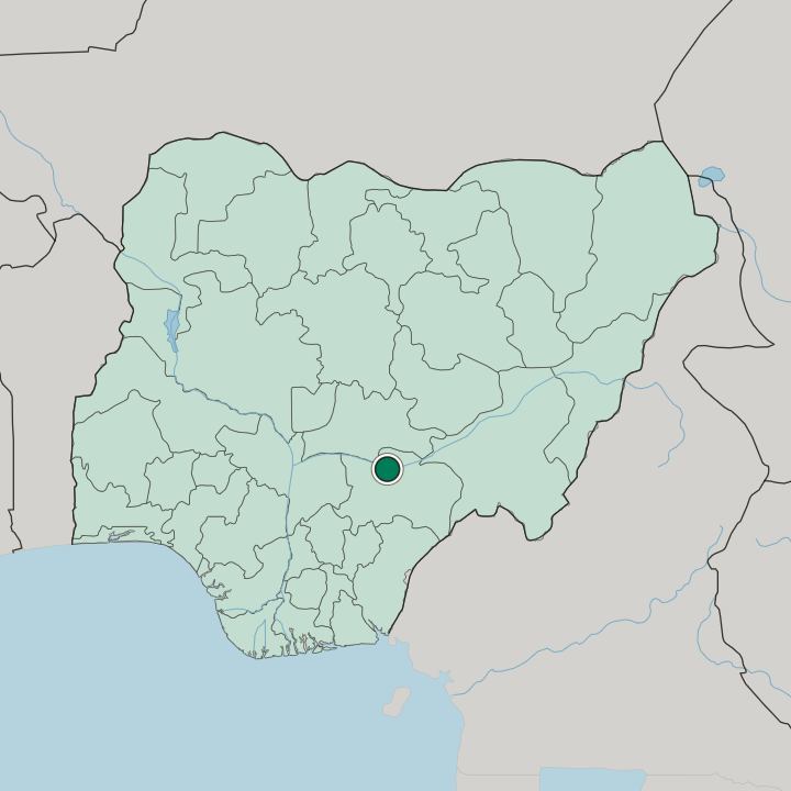 Map showing Makurdi — In Nigeria