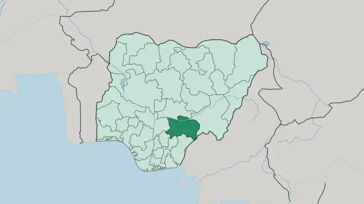 Map of Benue State in Nigeria